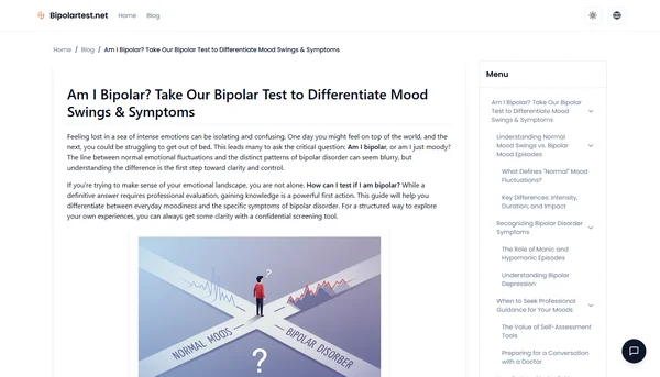 Am I Bipolar? Take Our Bipolar Test to Differentiate Mood Swings & Symptoms