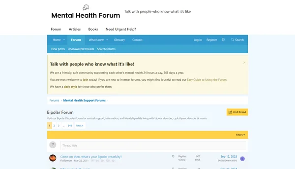 Mental Health Forum - Bipolar Section