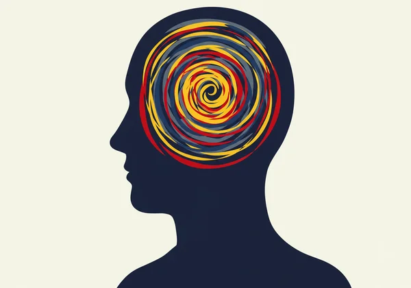 Abstract representation of extreme mood swings in bipolar disorder