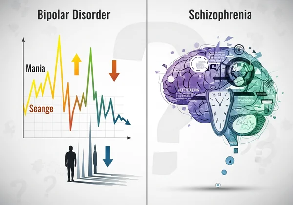 Differentiating bipolar and schizophrenia