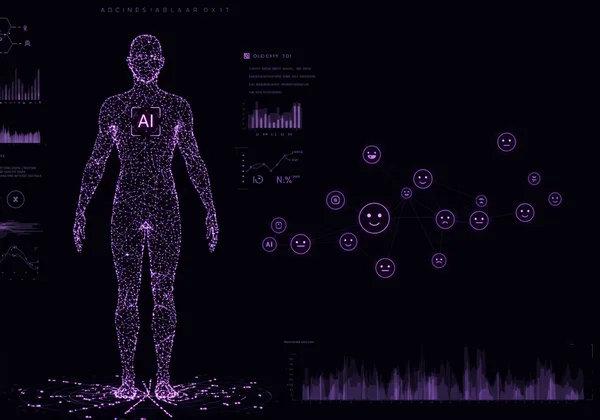 AI analyzing complex emotional data for personalized assessment